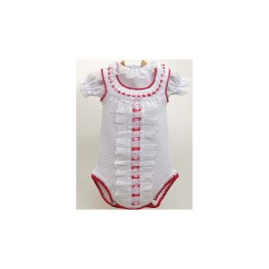 Body con camisa de batista de manga corta