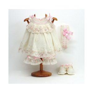 Vestido+pololo+diadema+patucos Md.1660