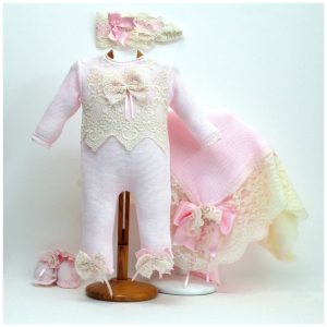 Jersey+pantalón+patucos+diadema+toquilla