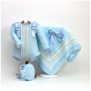 Pelele de punto ruso, capota y toquilla