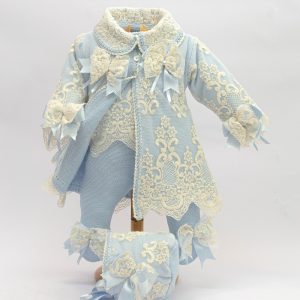 Abrigo cuello, jersey, polaina, capota